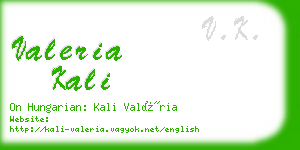 valeria kali business card